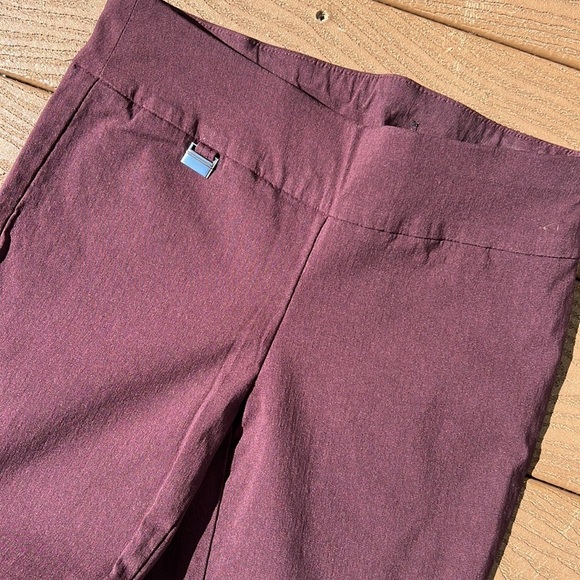 Alfani burgundy pull on stretch crop pants - Picture 2 of 4